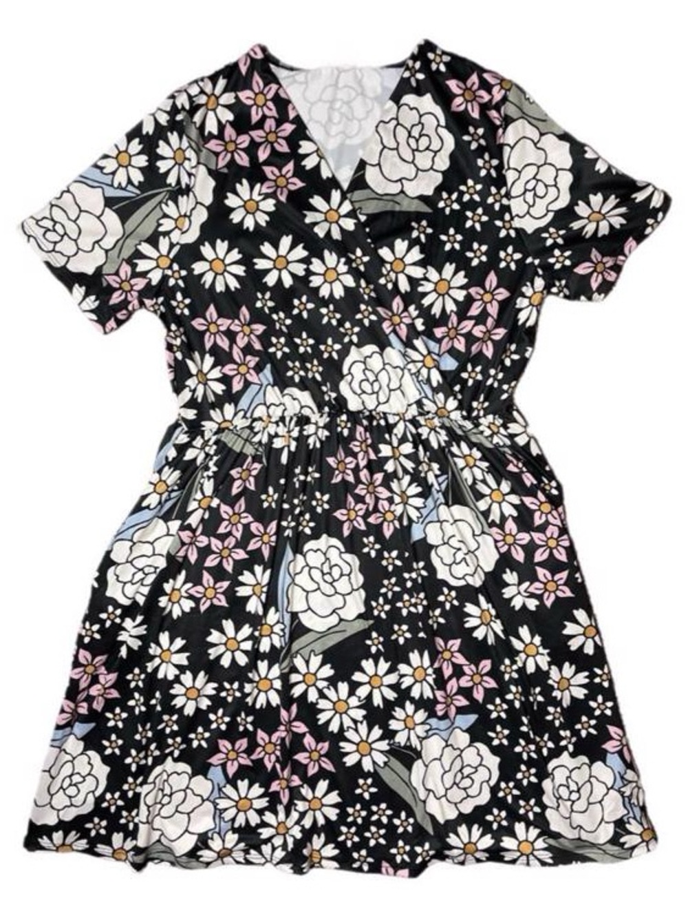 LuLaRoe Chantale Cross Front Mini Dress in Floral | Size Small